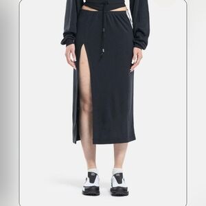 Adidas Designed By Rui Zhou Black Sides Slit Skirt Size XL